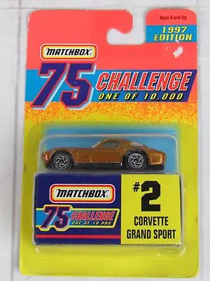Matchbox 1997 Edition 75 Challenge #2 Corvette Grand Sport Gold • $4.99
