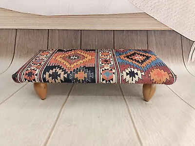 Footstool Pouf Under Desk Stool Upholstered Bench Bedroom Bench  Coffee Tray • £96.42