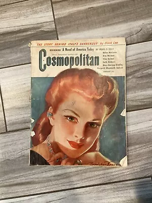 Cosmopolitan Magazine February 1944 Vintage Ads Fiction Human Interest Articles • $19.99