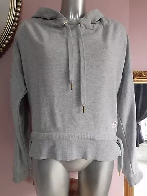 £7.99 • Buy *STELLA MCCARTNEY* ADIDAS TEAM GB Grey Boxy Hoody Sweater Top Shiny Back Design 