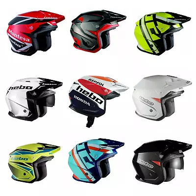 New Hebo ZONE 5 Trials Helmet Built In Visor Enduro Montesa Beta GasGas TRS TXT • $130.63