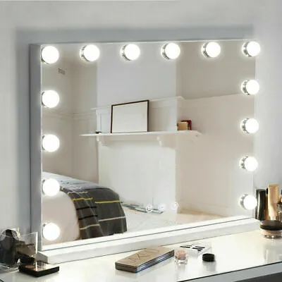 Hollywood 14 LED Make Up Mirror W/ Dimmable Lights Vanity Dressing Table UK • £47.90