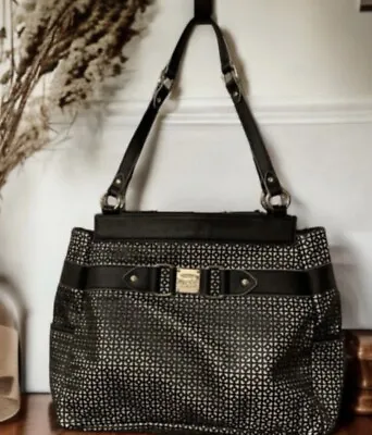 MICHE Luxe Prima Laser Cut Perforated Pattern Faux Leather French Haute Couture • $60