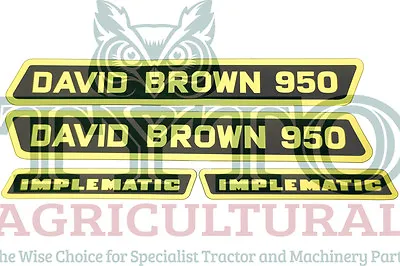 David Brown 950 Implematic Tractor Decals • £25.99