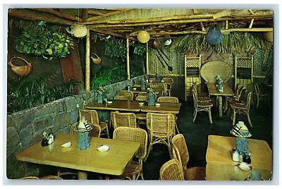 C1950's Mai Kai Polynesian Restaurant Interior Fort Lauderdale Florida Postcard • $10.37