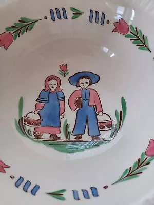 Syracuse China Hand Painted Lancaster Dutch Folk Art - Serving Bowl & Platter  • $19.99