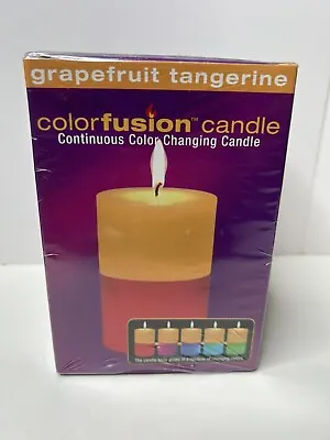 Colorfusion Continuous Color Changing Candle Holiday Grapefruit Tangerine Scent • £15.42