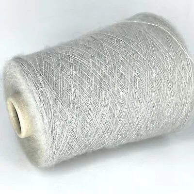 Perla Gray KID MOHAIR LUXURIOUS Yarn On Cone LACE WEIGHT For Crafts Knitting • £42.65
