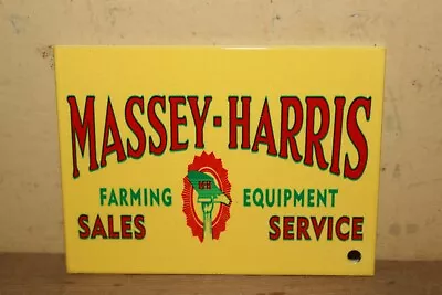 Massey Harris Farm Tractors Feed Seed Porcelain Like 4  Steel Metal Magnet Sign • $24.95