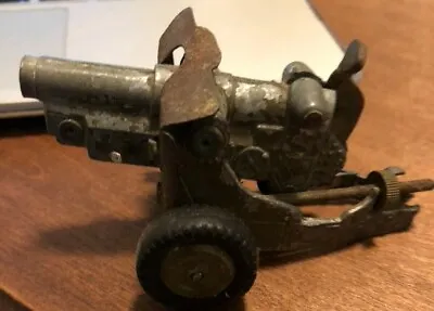 Vintage Britains Diecast Metal Cannon Howizter With Rubber Wheels • $15