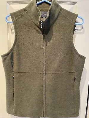 Ibex Carrie Vest Green Medium Wool Zip • $99.99