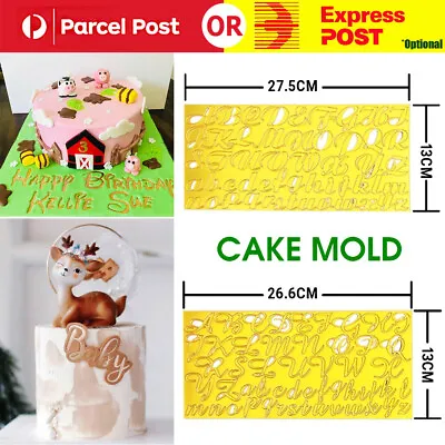 $6.71 • Buy Acrylic Letter Alphabet Cake Mold Press Cookie Cutter DIY Stamp Fondant Mould AU