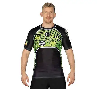 Fuji Gamer Series MMA BJJ Jiu Jitsu ShortSleeve Short Sleeve SS Rashguard  Green • $49.99