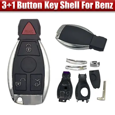3+1 Button Car Key Fob Shell Cover For Mercedes Benz A B C E S GLC GLE GLA W203 • $24.50
