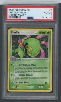 £19.99 • Buy Pokemon Card - PSA 8 Cradily 3/92 - EX Legend Maker - NM-MT - PSA8