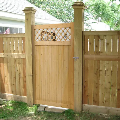 Wooden Garden Gate Pedestrian Solid Pine Slatted Fence Panels Door Gates Treated • £69.99