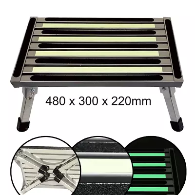 Illuminated Portable Step Stool Caravan Camp Rv Accessories Camper Trailer 200KG • $53.99