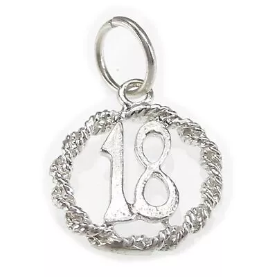 18th Birthday Sterling Silver Charm .925 X 1 Happy Birthdays Charms • £8.25