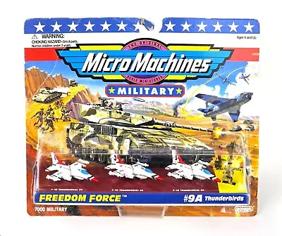 New Vintage Micro Machines Military Freedom Force - #9A Thunderbirds + 2 Figures • $59.89