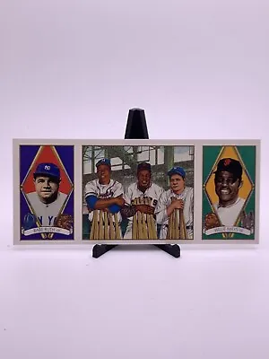 1993 Upper Deck BAT Triple-Folders Babe Ruth Willie Mays Hank Aaron #151 HOF • $10.99