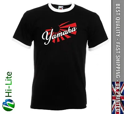 Ts91 Yamaha Inspired T-shirt Black & White Ringer Type Tzr Fzr Tz Fz Yzf R1 R1m • £19.95