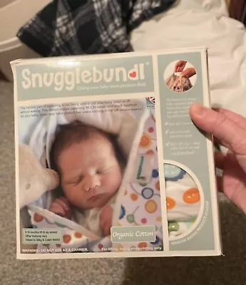 Snugglebundl Baby Lifting  Blanket  Car Seat Transfers With Handles Button Print • £20