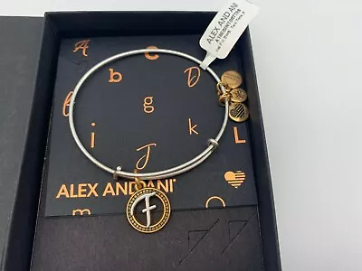 $23.17 • Buy NEW Alex And Ani INITIAL F Two Tone Charm Bangle Bracelet NWT & BOX