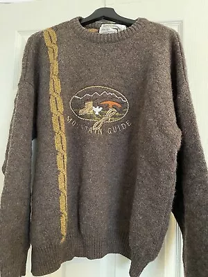 Vintage Sears Roebuck Pullover Sweater Sz M Mountain Guide Acrylic/Wool Italy • $30