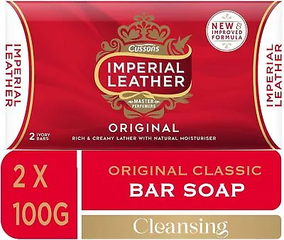 Imperial Leather Bar Soap Original Classic Cleansing Bar Multipack Of 2 X 9 • £13.49