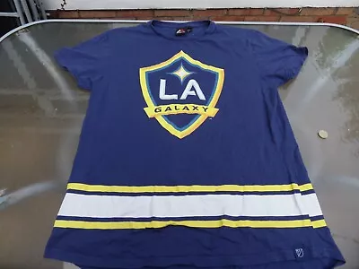 Vintage Majestic La Galaxy Short Sleeved Shirt Large Mens - Good Condition • £14.99