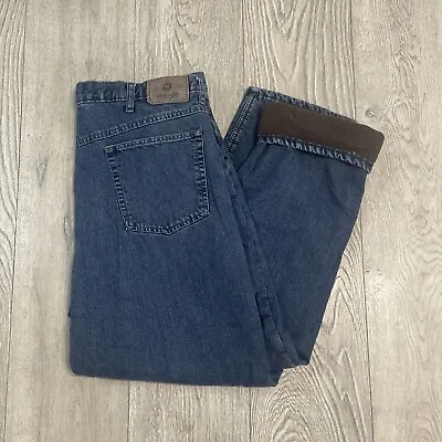 Wrangler Fleece Lined Carpenter Insulated Jeans Mens Size (Tag 38x32) Fit 38x31 • $24