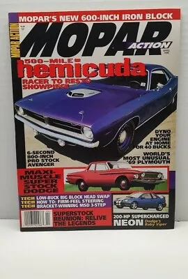 Mopar Action Magazine April 1996 Hemi Cuda SuperStock Dodge Pro Stock Adventure • $5.59