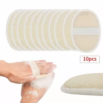 1-10pcs Exfoliating Loofah Pads 100% Faux Luffa Loofa Body Sponge Scrubber Brush • $8.99