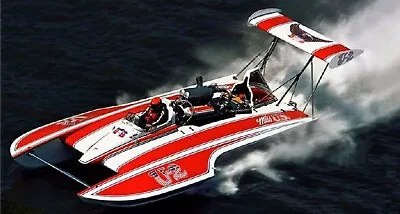 46  HYDROPLANE RC MODEL BOAT HULL KIT - ‘76 Miss US - W/Rear Wing USA MADE! • $210
