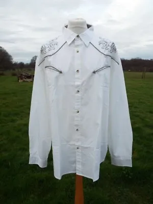 Stallion Print Cowboy Western Long Sleeve Cotton Shirt ATLAS 4XL Chest 59  BNWOT • £22.50