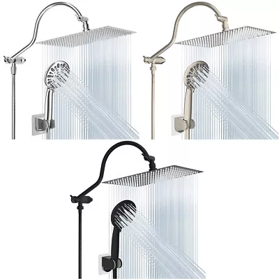 $74.99 • Buy All Metal Rain Shower Head With Handheld,High Pressure Dual Shower Head Combo