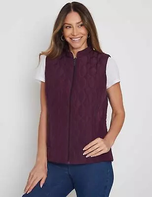 MILLERS - Womens Regular Vest - Purple Winter Jacket - Quilted Casual Work Wear • $13.15