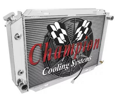 1982-1987 Lincoln Continental Aluminum 4 Row Champion Radiator & 16  Fan • $381