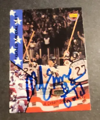 SIGNED MIKE  ERUZIONE  1995 Signature Rookies Miracle On Ice #49 EX+ / NM • $15