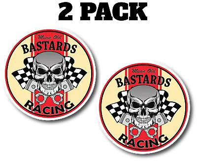 Biker Motorcycle Sign Sticker Decal Mean Old Bastards Hot Rod Motorcycles 2 PACK • $7.95