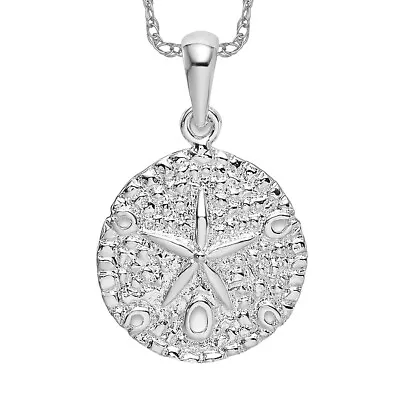 925 Sterling Silver Sand Dollar Sea Star Starfish Necklace Charm Pendant • $97
