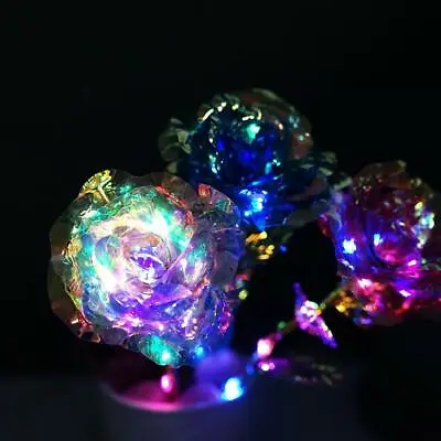 $2.41 • Buy Gold Foil Rose Flower LED Luminous Galaxy Mother's Valentine's Day Day Gift Y8N0