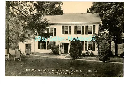 Milton On Hudson River NY - CARLTON INN HOTEL-ROUTE 9W - Postcard Roadside • $10