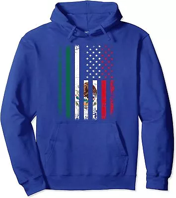 Mexican American Flag Mexican Roots Mexico America Unisex Hooded Sweatshirt • $34.99