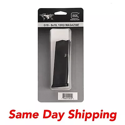 New Nib Oem Glock 19 10rd Oem Magazine Mag 9mm Mf10019 Same Day Shipping • $24.90