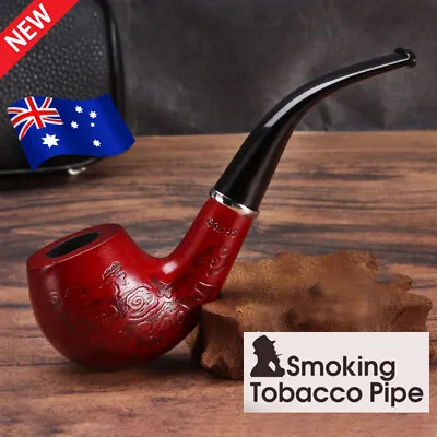Smoking Pipe Durable Tobacco Vintage Wooden Pipes Cigar Cigarette Unique Gift AU • $14.69