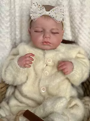 Sleeping Preemie Reborn Baby Dolls 19In Girl Boy Lifelike Soft Vinyl With Veins • $120.99