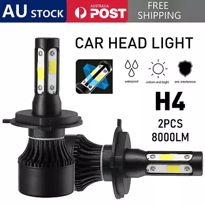 2x H4 LED Headlight Bulbs Kit Lamp Car 6500K Globes Fog Light Beam 14000LM White • $13.69