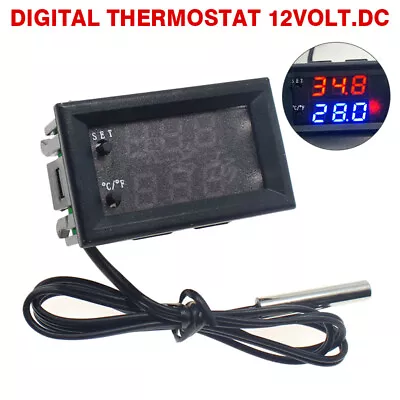 $6.68 • Buy DC 12V LED Digital Thermostat Temperature Controller Temp Sensor Control Relay