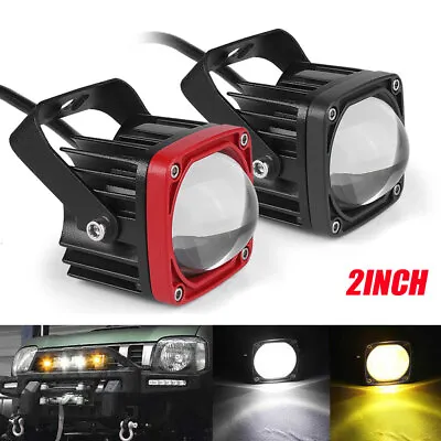 2inch 8D LED Work Light Cube Pods Spot Driving Fog Lamp Offroad ATV Yellow+White • $18.98